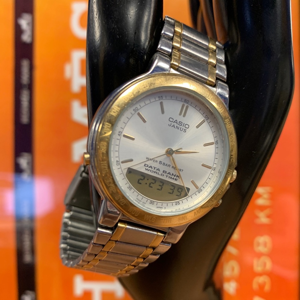 CASIO JANUS AB-110 ANALOG DIGITAL LCD DATABANK